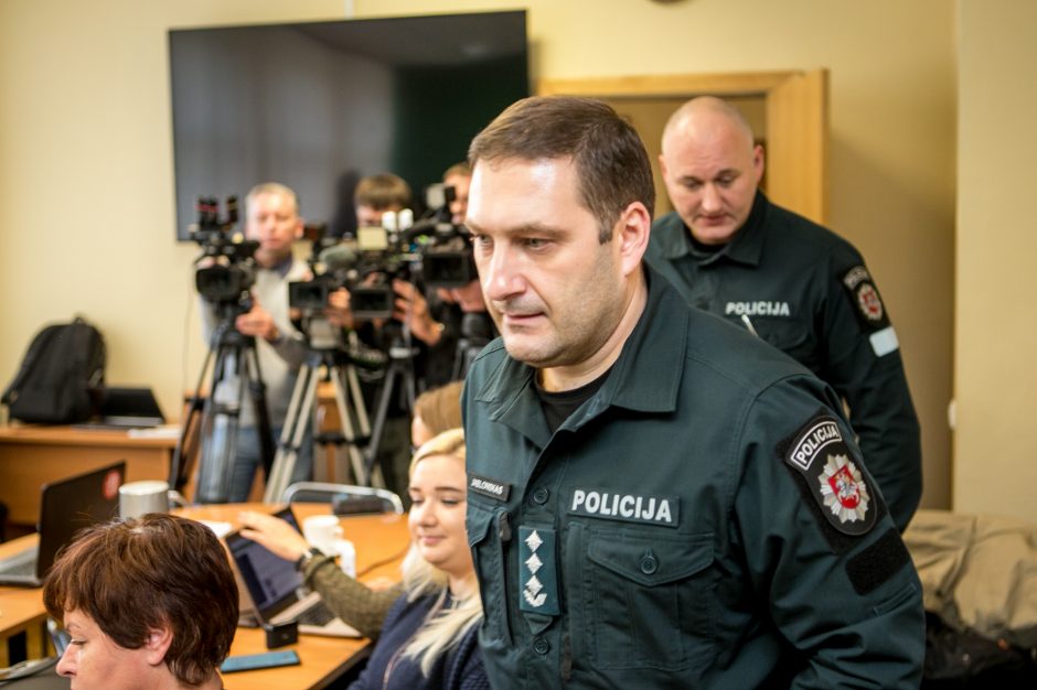 Spaudos konferencija dėl korupcijos skandalo Kauno policijoje