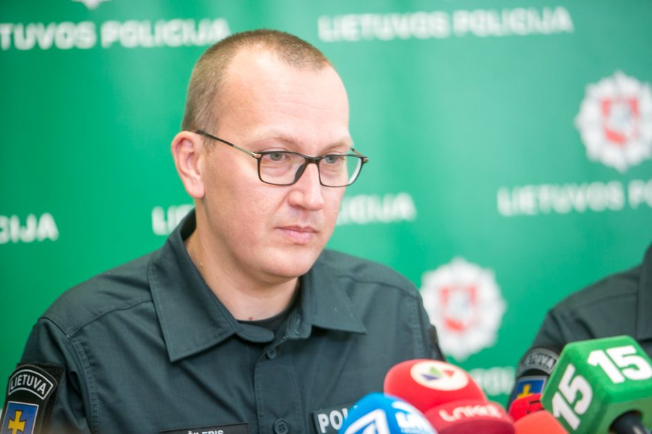 Spaudos konferencija dėl korupcijos skandalo Kauno policijoje