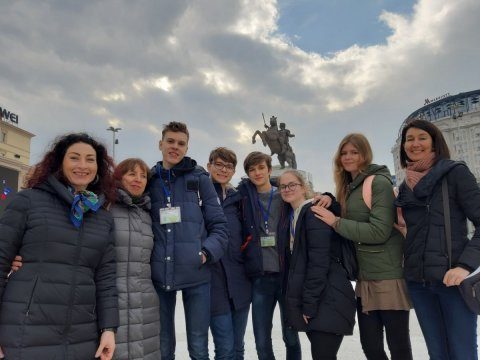 Su skirtingų kultūrų atstovais moksleiviai susitiko Makedonijoje