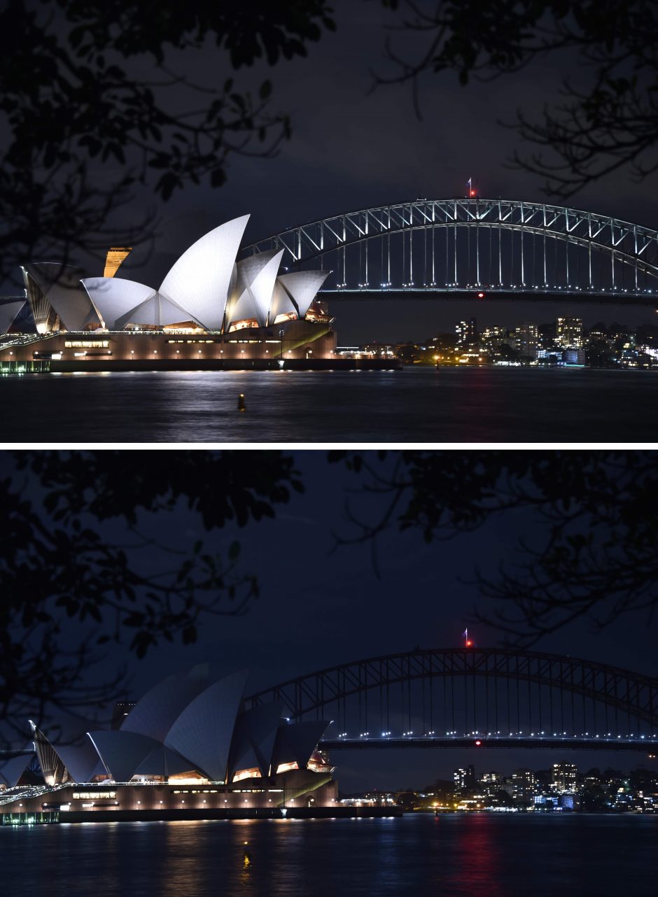 „Žemės valanda“: užtemo Sidnėjaus šviesos