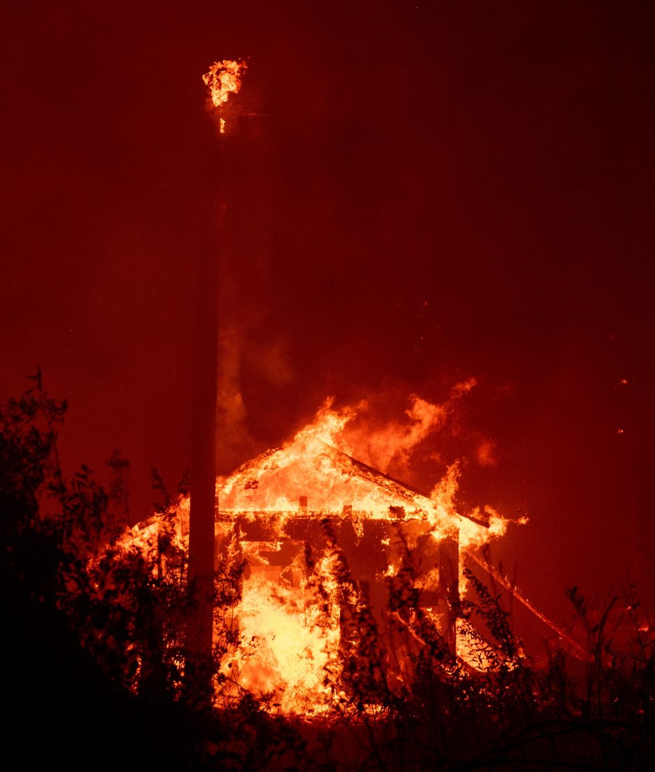 Žuvusių per miško gaisrą Kalifornijoje skaičius didėja – artėja prie 80
