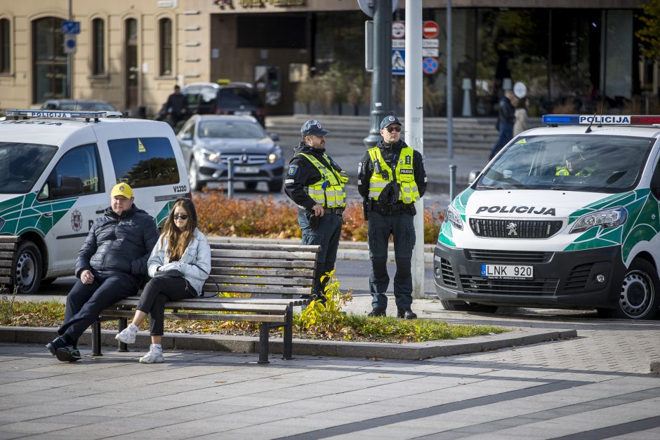 Į A. Astrauskaitės mitingą dalyvių susirinko negausiai: policija sulaikė du žmones