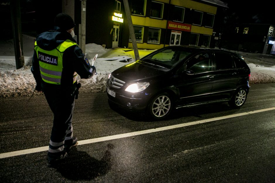 Kauno kelių policijos reidas, ieškant neblaivių vairuotojų