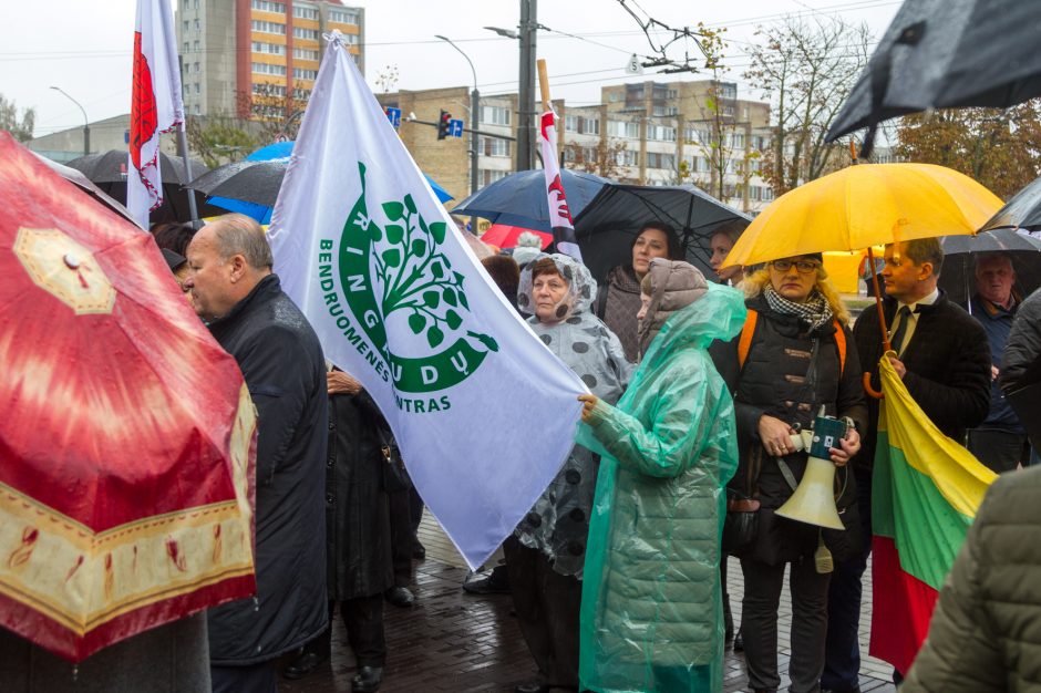 Piketas prieš planus dalį Kauno rajono teritorijos prijungti prie miesto