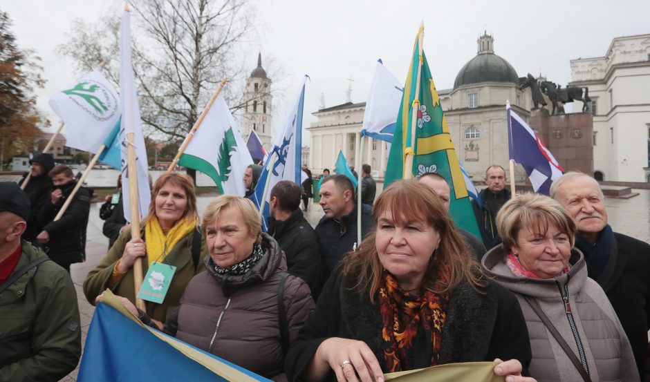 Kauno rajono gyventojai surengė piketą prie VRM