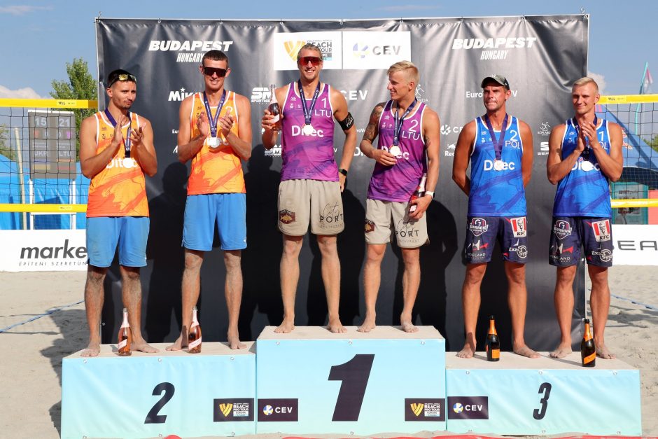 Įspūdinga: Lietuvos tinklininkai laimėjo antrąjį „Pro Beach Tour“ turnyrą iš eilės