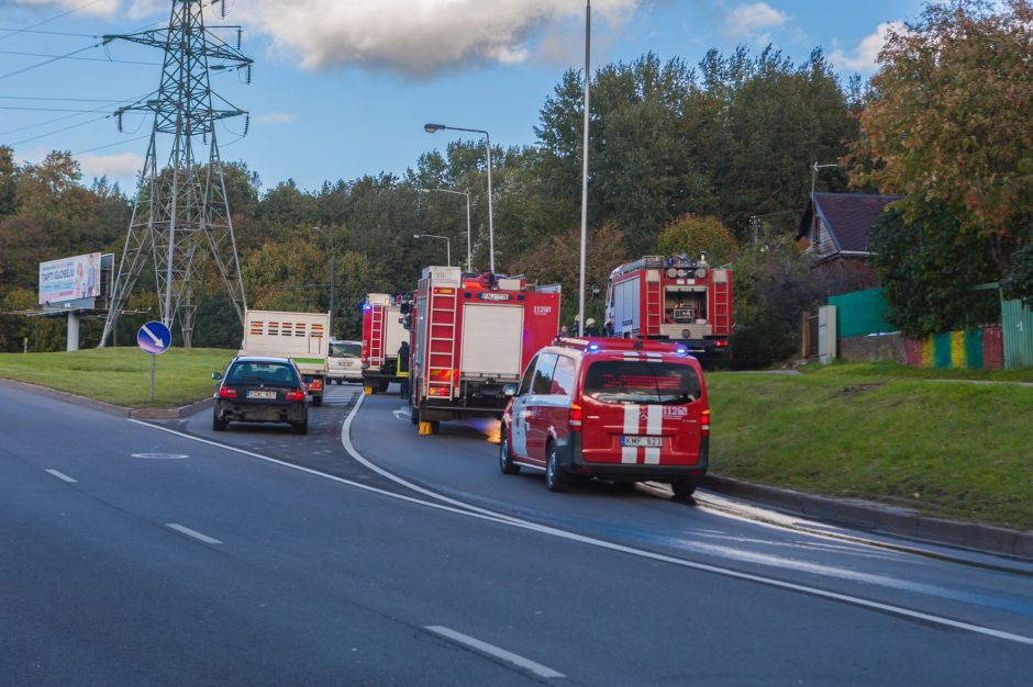 Didžiulės pajėgos lėkė į Eigulių gatvę – degė gyvenamasis namas 