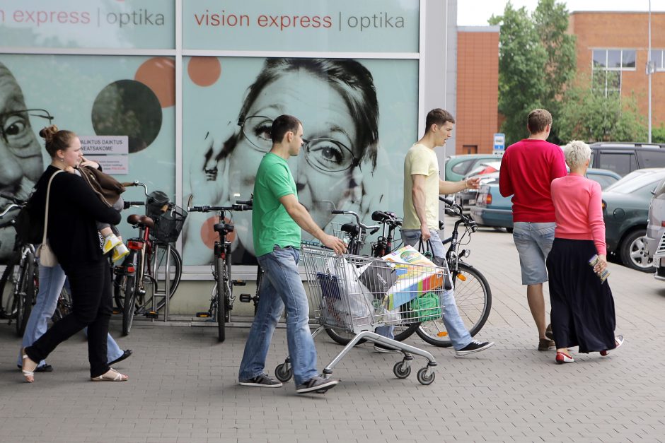 Uostamiesčio prekybos centre vagys tyko žioplinėjančiųjų