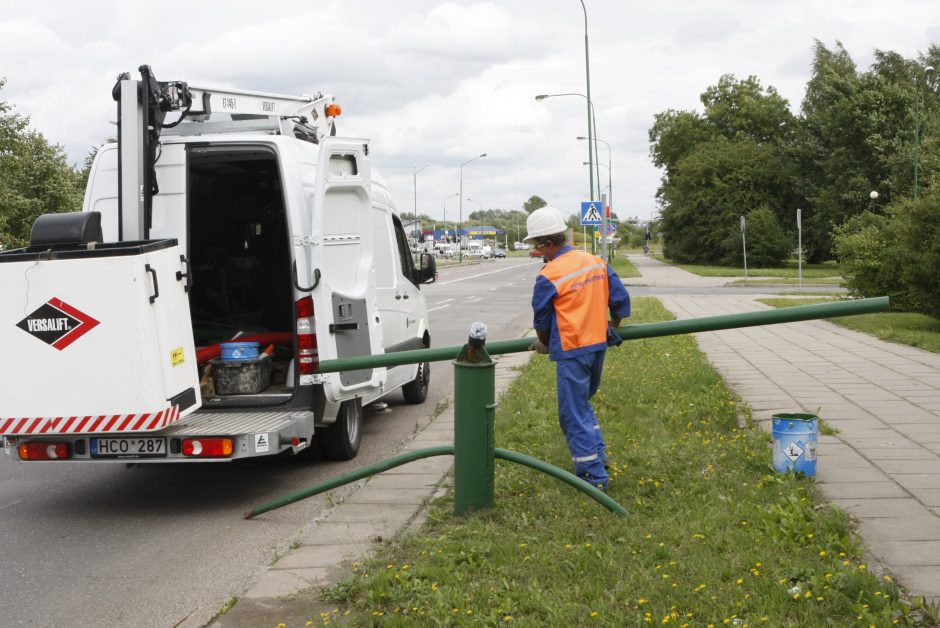 Klaipėdiečius baugino stulpas