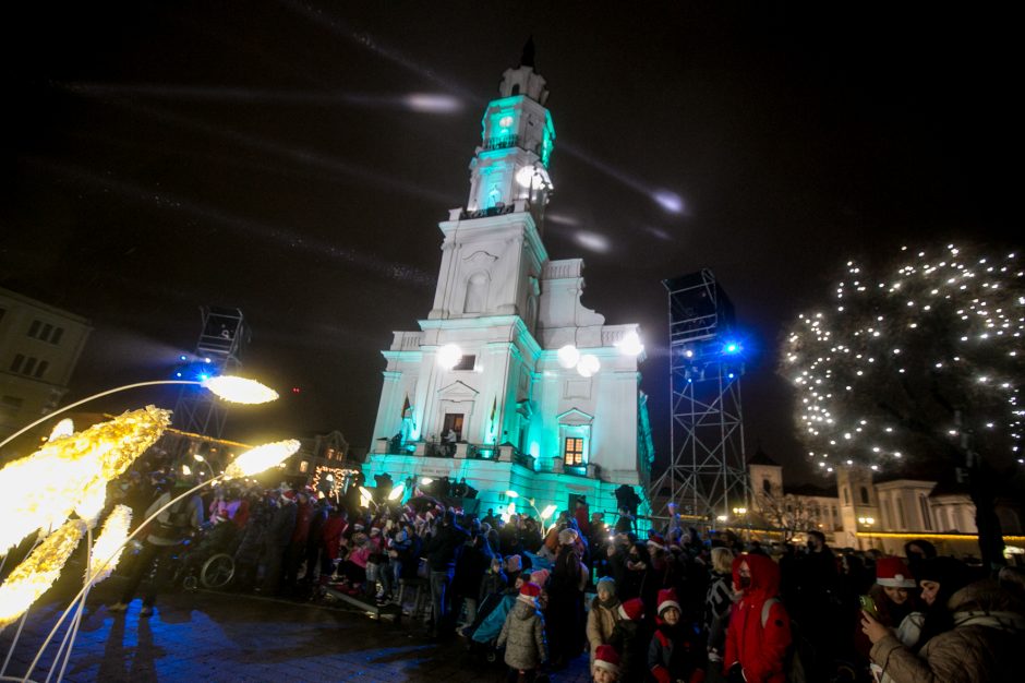 Pagrindinės Kauno kalėdinės eglės įžiebimo šventė (vaizdo įrašas)