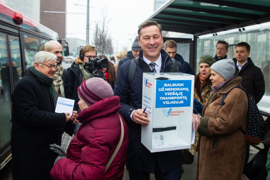 100 tūkst. vilniečių balsuos dėl nemokamo viešojo transporto