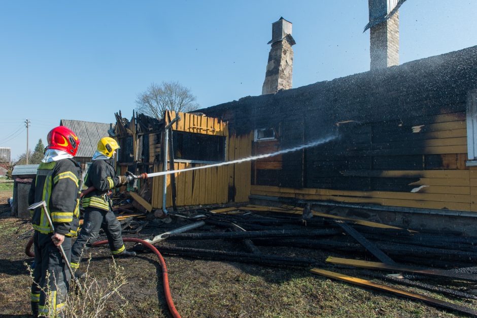 Tauragės rajone sudegė klebonijos pastato stogas