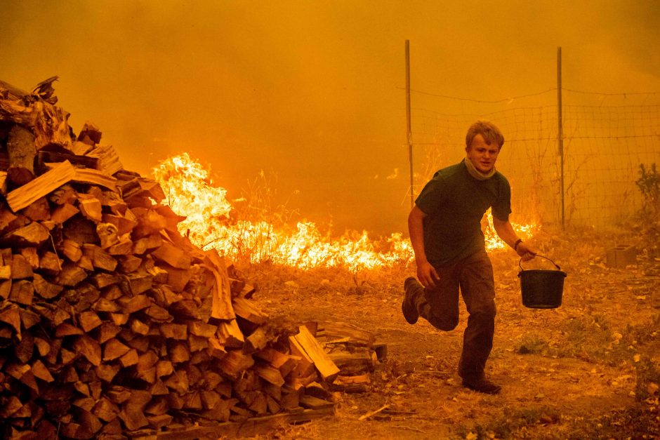 Kalifornijoje siaučia miškų gaisrai