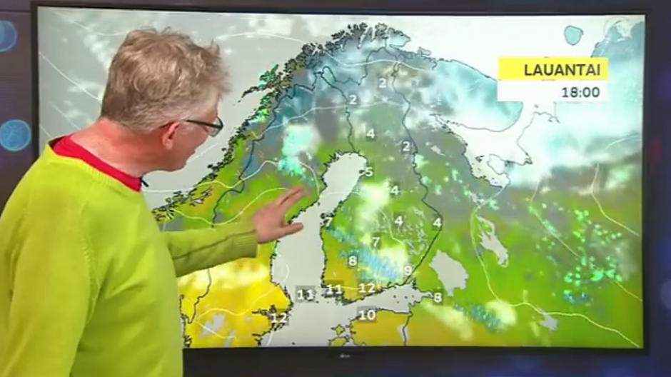 Kaip į pavasario orus reaguoja suomiai: pranešėjas prapliupo juokais 