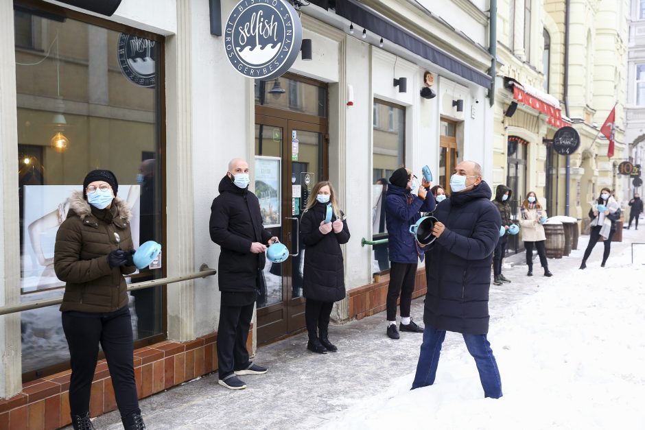 Lietuvoje protestavo barai, klubai ir restoranai