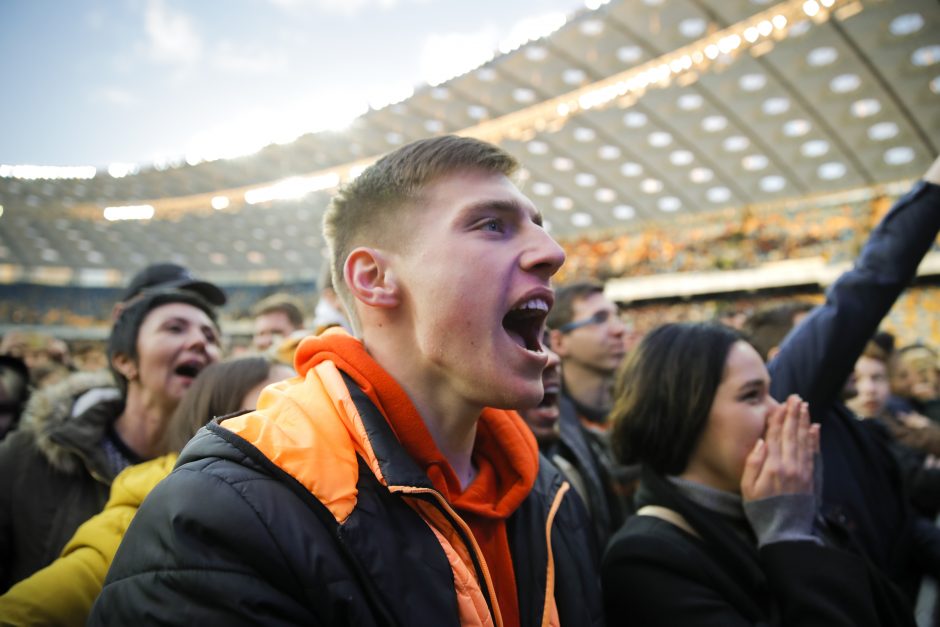 P. Porošenkos ir V. Zelenskio debatai Kijevo stadione