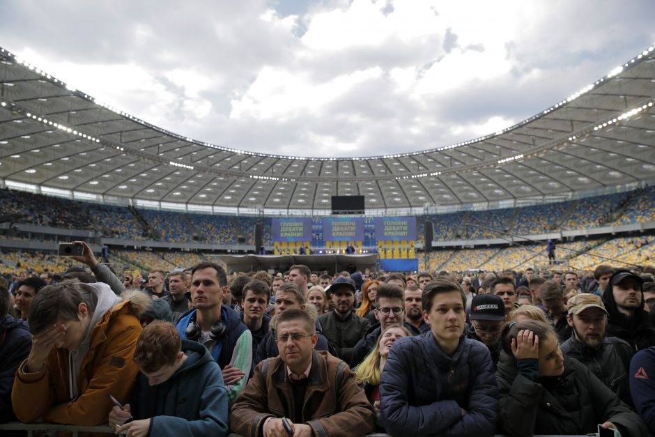 P. Porošenkos ir V. Zelenskio debatai Kijevo stadione