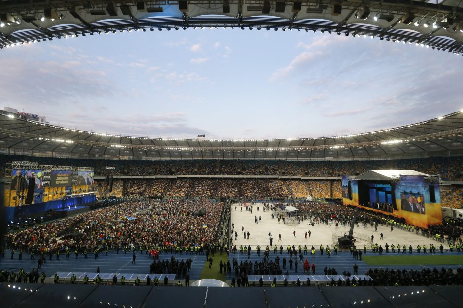 P. Porošenkos ir V. Zelenskio debatai Kijevo stadione