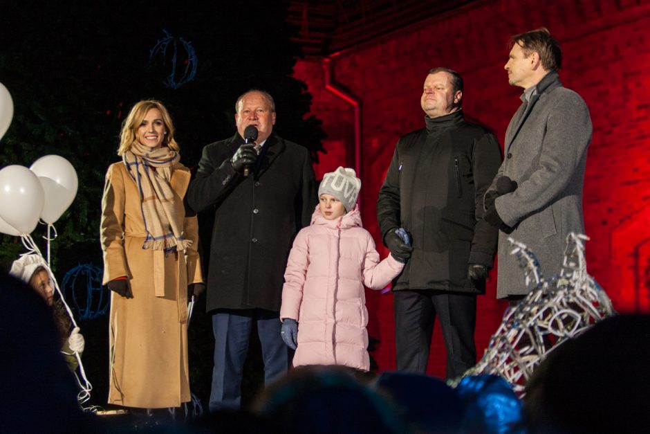 Svarbiausia pakaunės Kalėdų eglė Raudondvaryje įžiebta TV3 „Išsipildymo akcijos“ metu