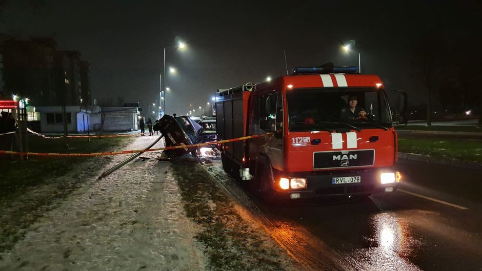 Neblaivaus vairuotojo sukelta avarija Šiaurės prospekte