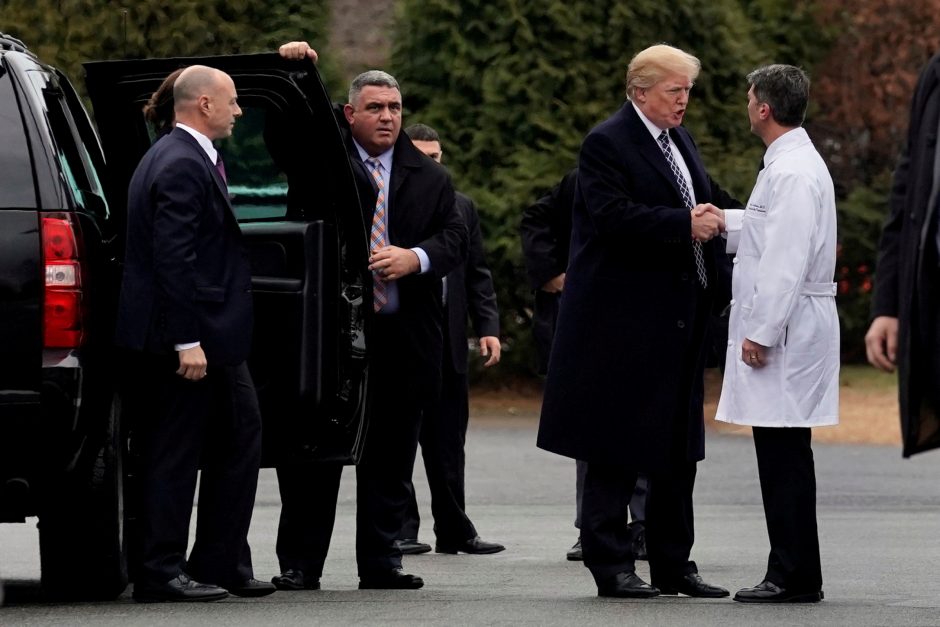 Baltieji rūmai: JAV prezidento D. Trumpo sveikata puiki