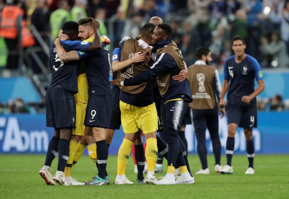 Prancūzijos futbolininkai žengė į pasaulio čempionato finalą