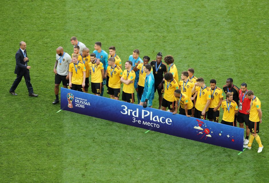 Pasaulio futbolo čempionatas: Belgija - Anglija 2:0