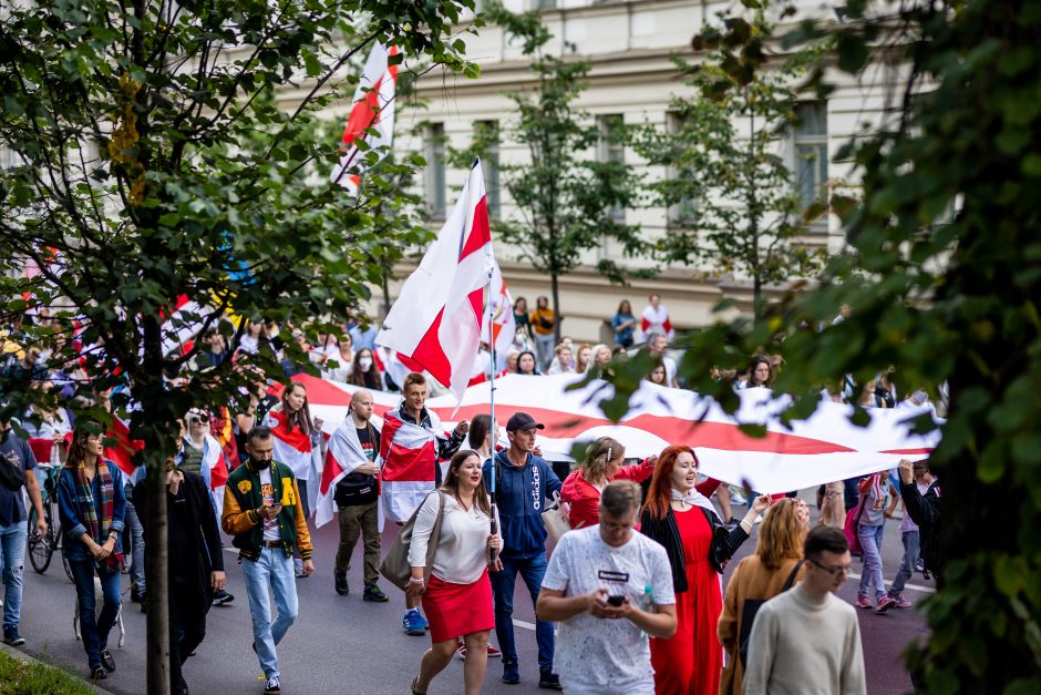 Orumo žygis nuo Katedros aikštės iki Baltarusijos ambasados