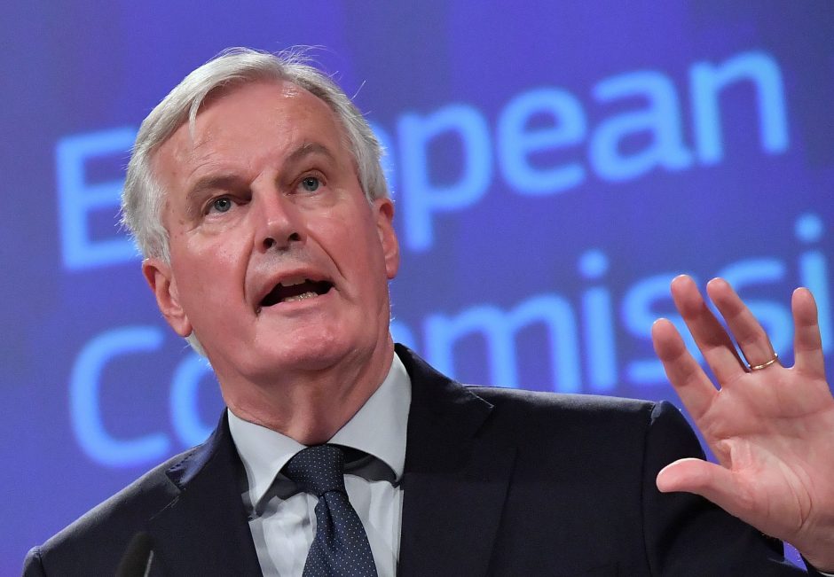 M. Barnier: „Brexit“ sutartis užkerta kelią realios sienos Airijoje atsiradimui
