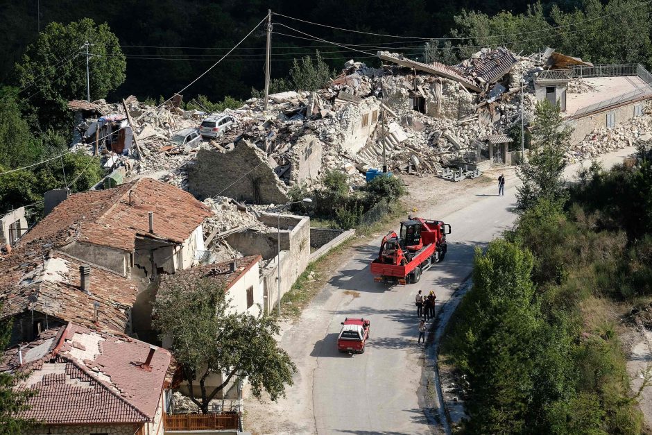 Italija šeštadienį gedės žemės drebėjimo aukų
