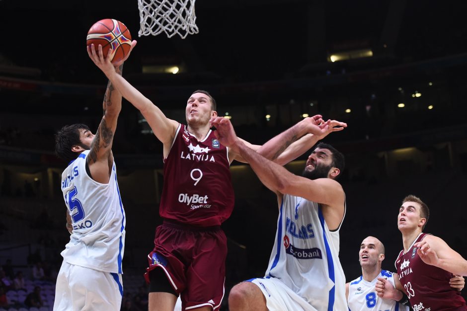 Graikijos rinktinė privertė pasiduoti Latvijos krepšininkus