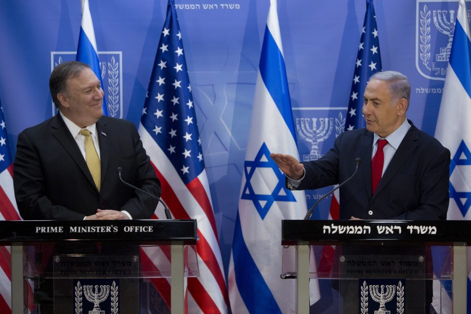 M. Pompeo: Izraelis turi teisę gintis nuo Irano