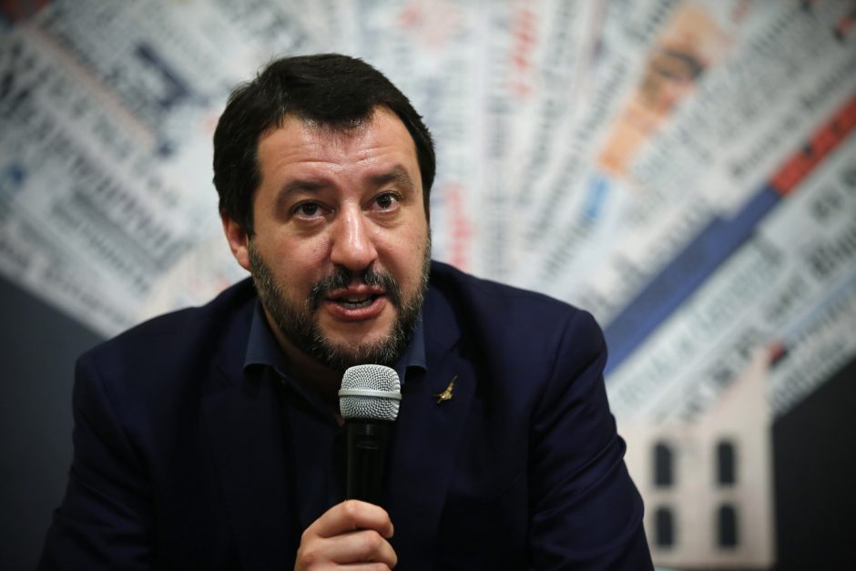 Italijos premjero posto siekiantis M. Salvini žada peržiūrėti poziciją dėl Rusijos