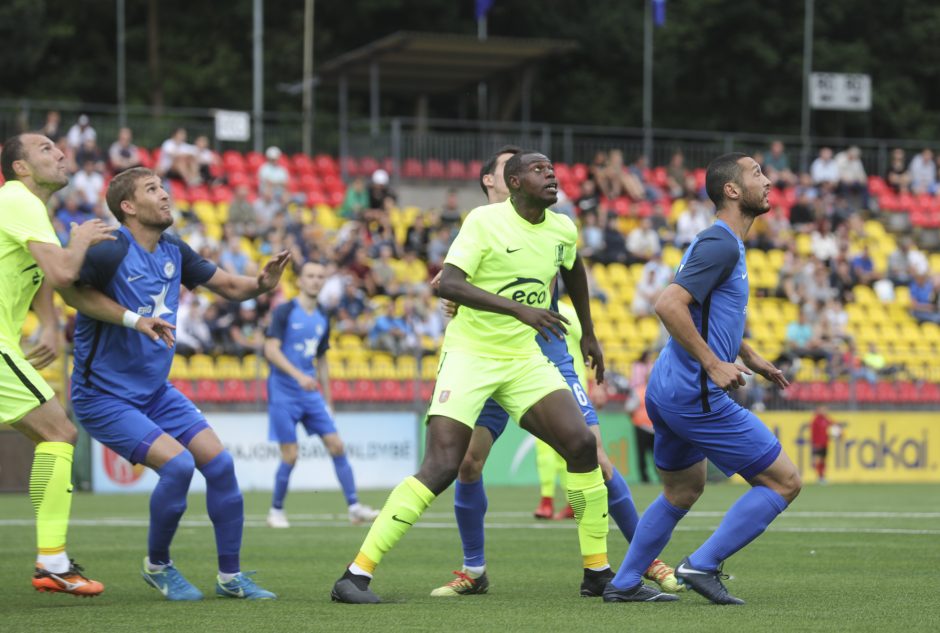 „Trakų“ futbolininkai sužaidė lygiosiomis su Kazachstano klubu