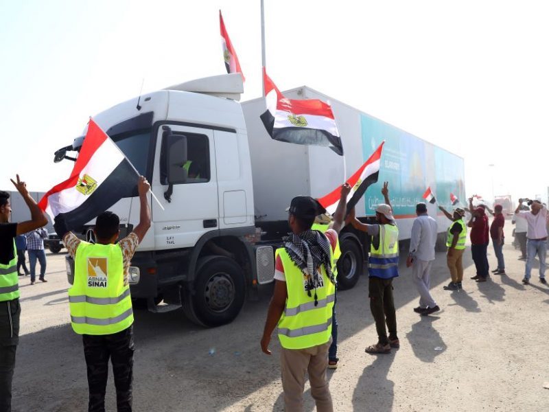 Per keturias karo savaites į Gazos Ruožą atvyko 421 sunkvežimis su pagalba
