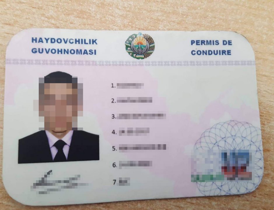 Pasieniečiai sulaikė uzbeką, pateikusį netikrą dokumentą