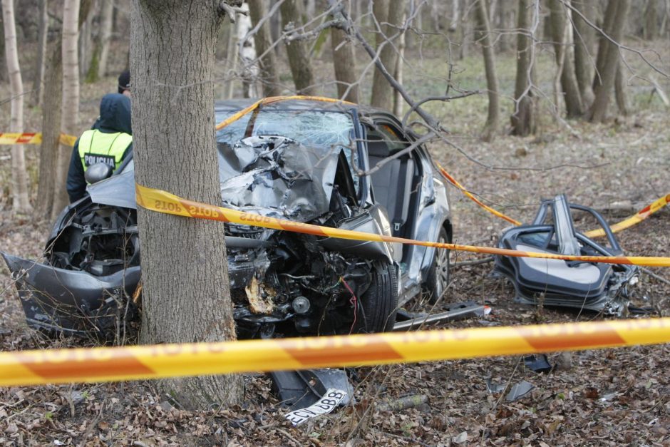 Plungės rajone į medį atsitrenkė stipriai apgirtusio vairuotojo automobilis