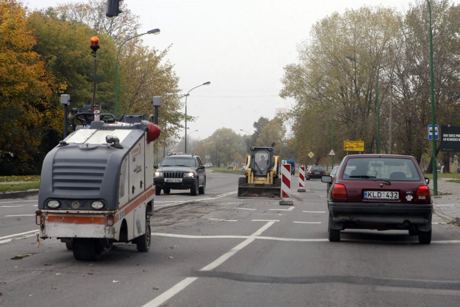 Kelininkai trikdo eismą Mokyklos gatvėje