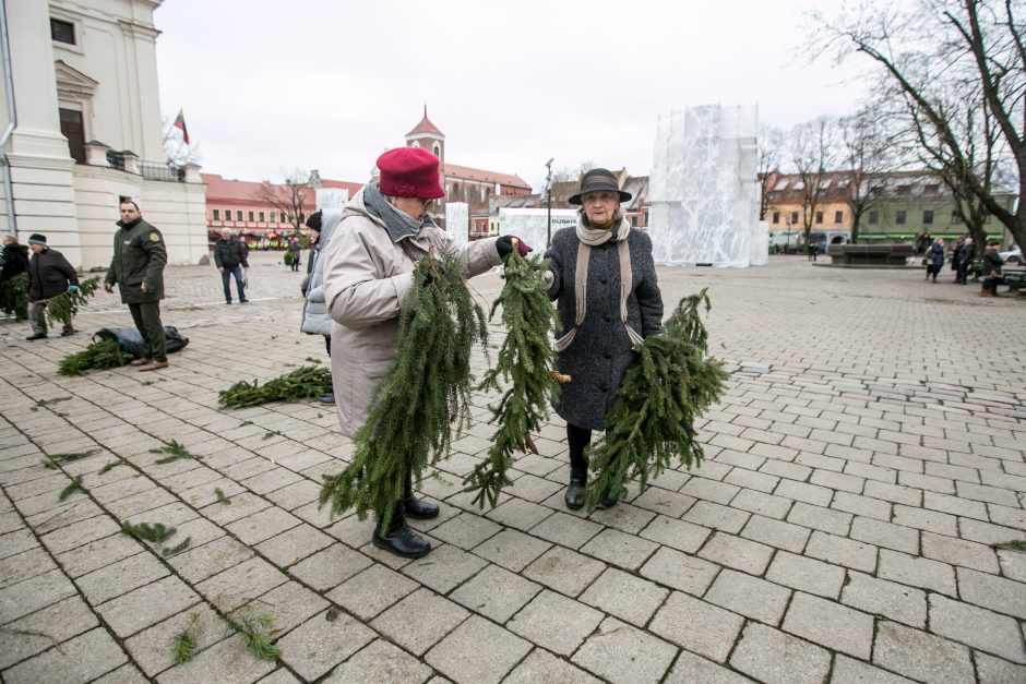 Į kauniečių namus iškeliavo tūkstančiai eglių šakų