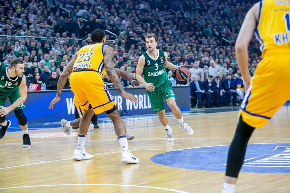 „Žalgiris“ po atkaklios kovos nusileido „Chimki“ krepšininkams