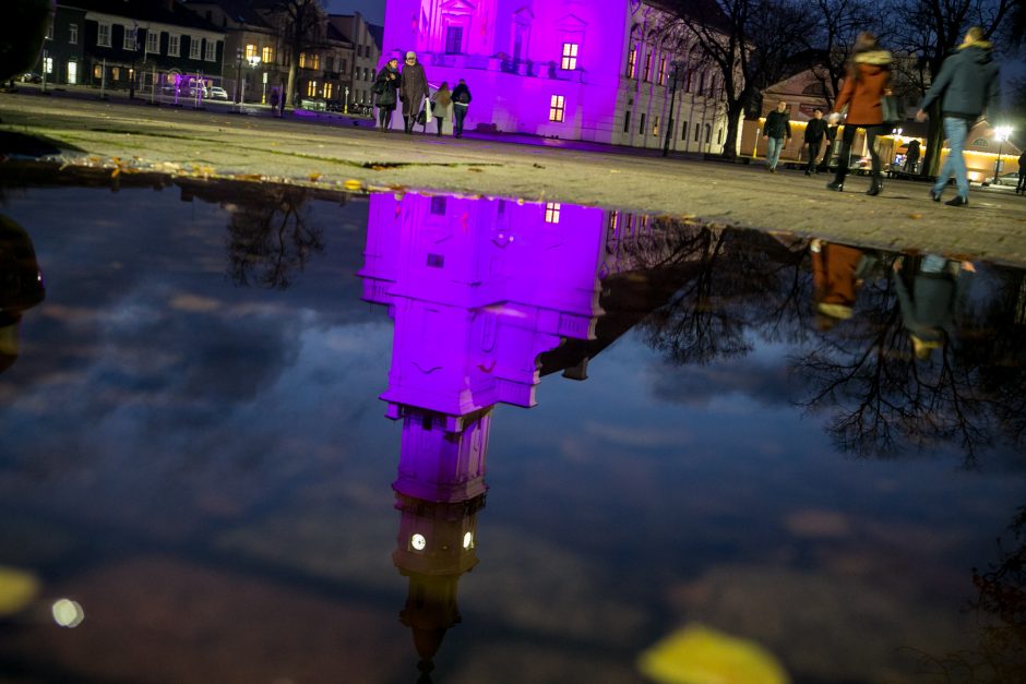 Neišnešiotų naujagimių dieną Kaunas nušvito purpurine spalva