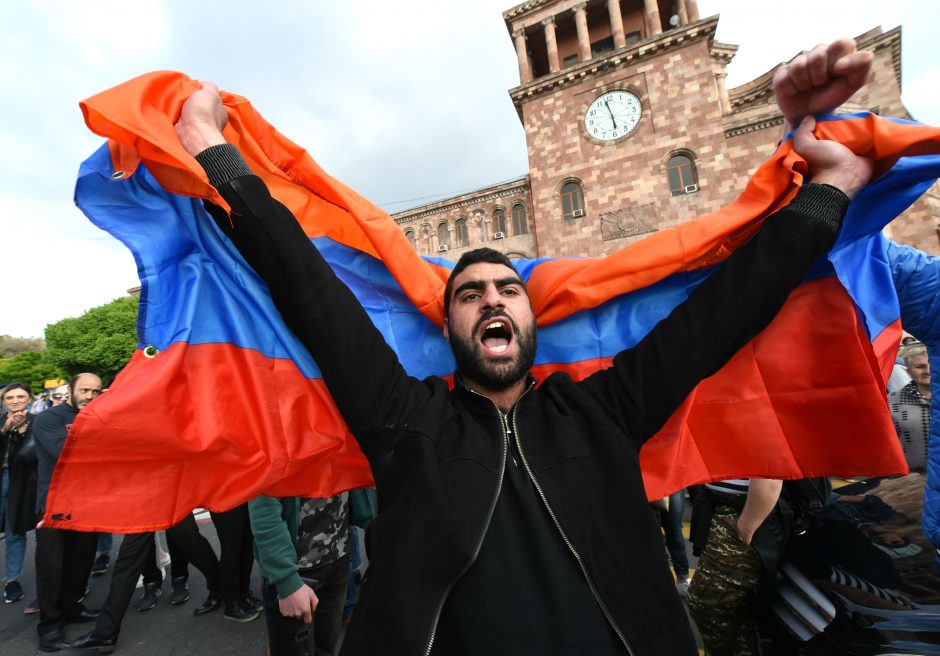 Jerevane sulaikyta beveik 300 demonstrantų