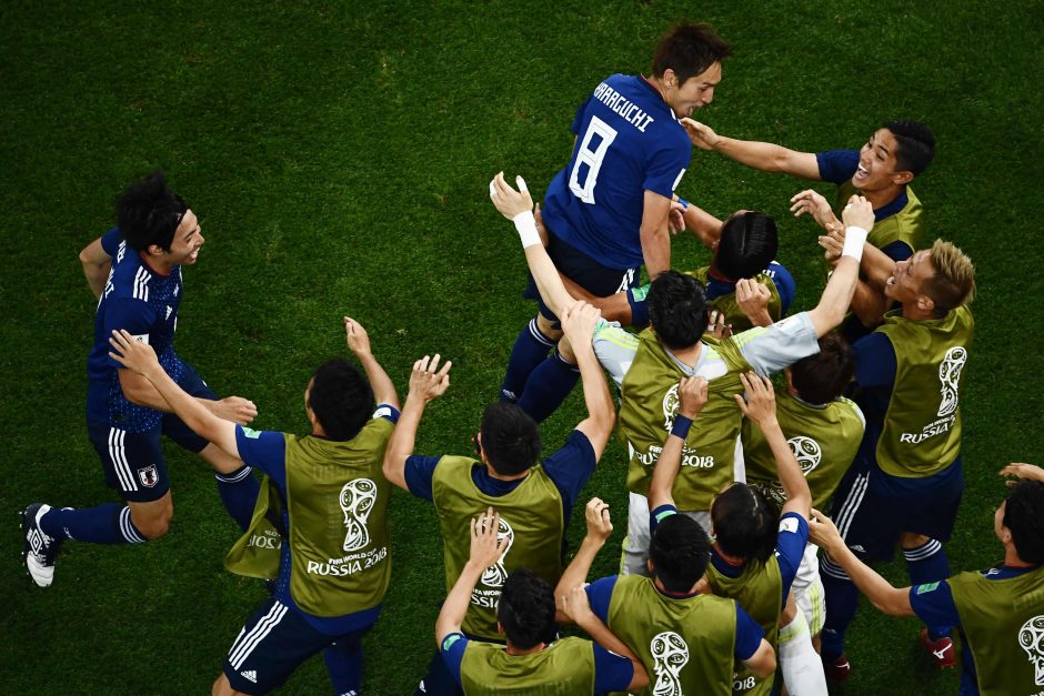 Belgijos futbolininkai dramatiškai išsigelbėjo pasaulio čempionato aštuntfinalyje