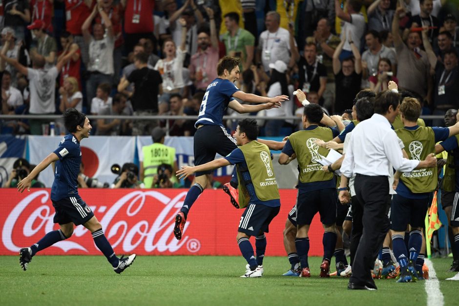 Belgijos futbolininkai dramatiškai išsigelbėjo pasaulio čempionato aštuntfinalyje