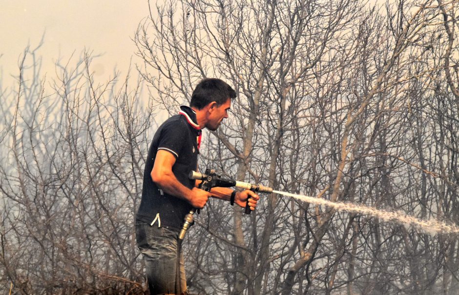 Kroatijoje prie Adrijos jūros siaučia miško gaisrai, evakuojami žmonės