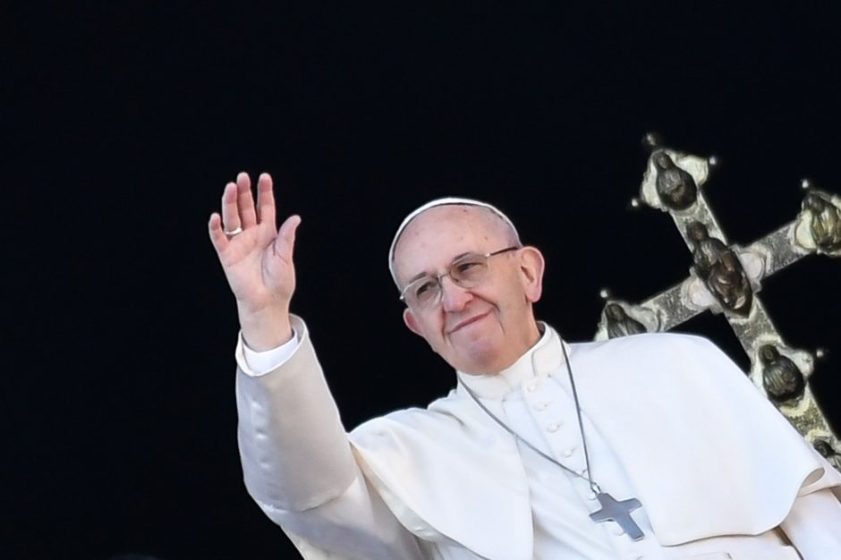 Per Kalėdas popiežius ragino siekti taikos Jeruzalėje