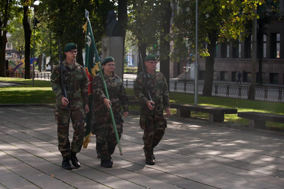 Istorinė akimirka: Kaune – masinė KTU studentų šaulių priesaika