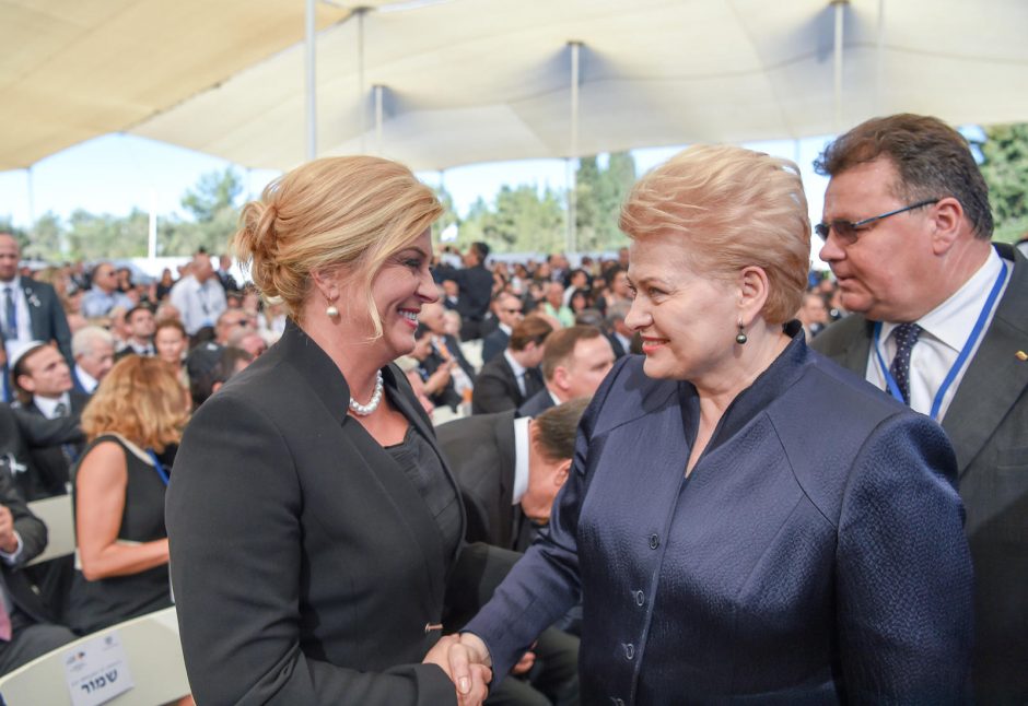D. Grybauskaitė dalyvauja Sh. Pereso laidotuvėse