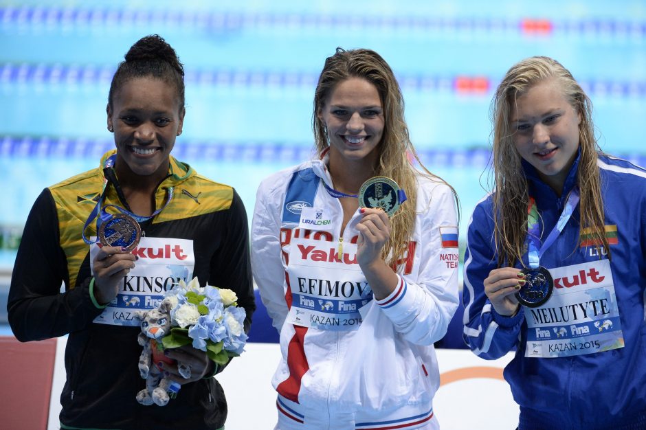 R. Meilutytei – pasaulio plaukimo čempionato sidabras