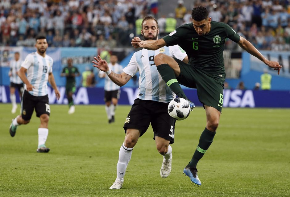 Argentinos rinktinė išplėšė kelialapį į pasaulio futbolo čempionato aštuntfinalį